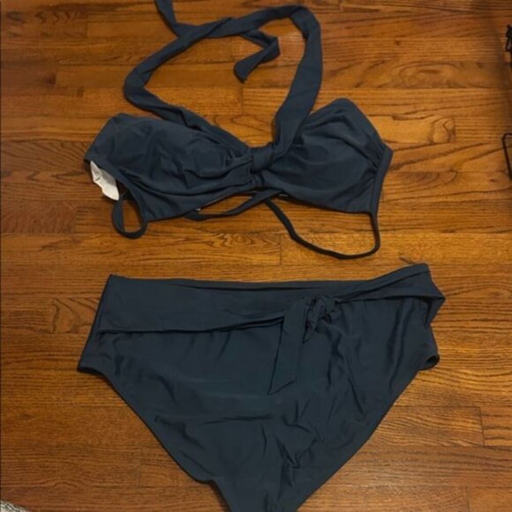 Cupshe Navy Bikini Set 3x